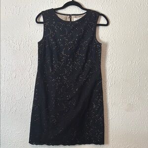 LOFT Black Sleeveless Sheath Dress for Cocktail